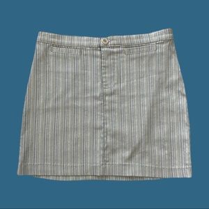 90s striped mini skirt ~